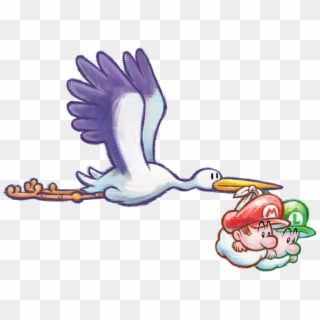 Super Mario Wiki Β - Stork And Baby Mario Clipart