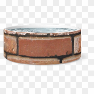 Brick Wall Dog Bowl - Hardwood Clipart