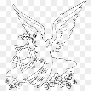 Dove And Star Of David - Star Of David And Dove Clipart