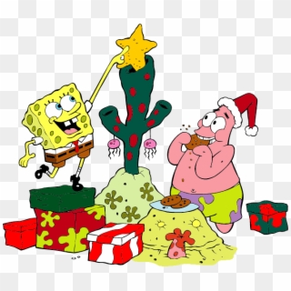 With Patrick Psd - Spongebob Christmas Clipart