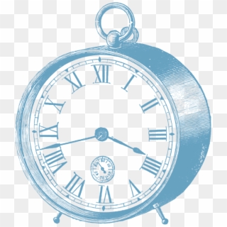 Download Light Blue Vintage Clock Png Clip Art - Pink Clock Clip Art Transparent Png
