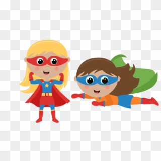 Superheroes - Superhero Girl And Boy Clipart