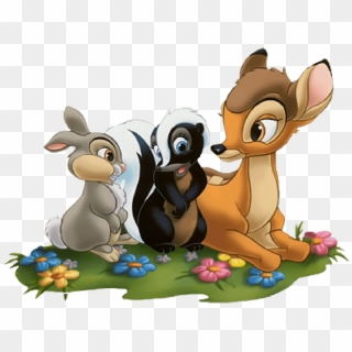 Rabbit Png Cartoon - Bambi And Thumper And Skunk Clipart