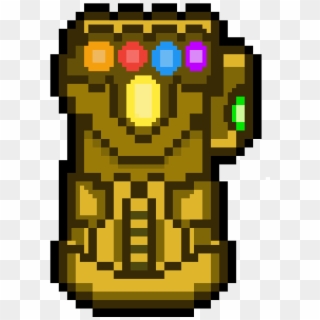 Infinity Gauntlet - Minecraft Pixel Art Thanos Clipart
