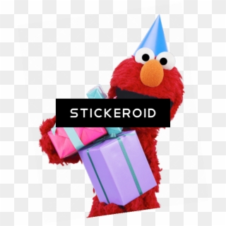 Sesame Street Elmo With Gifts - Elmo Happy Birthday Png Clipart
