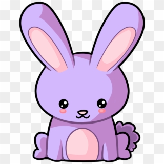 Purple Easter Bunny - Domestic Rabbit Clipart
