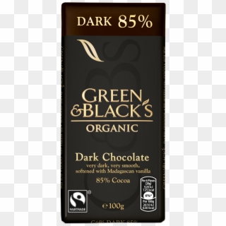 Green & Black's 85% Dark Chocolate Bar - Green And Blacks Clipart