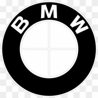 Bmw 01 Logo Black And White - Circle Clipart