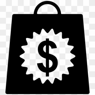 Shopping Bag With Dollars Money Sign Comments - Gardening Logo On A Business Card Clipart