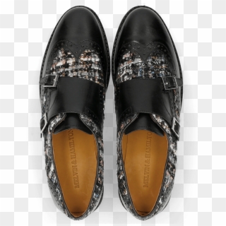 Monks Selina 1 Black Textile Spark - Slip-on Shoe Clipart