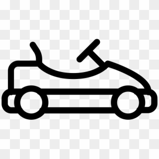 This Image Is Of A Small Vehicle Shape With Two Circles - Go Kart Outline Clipart