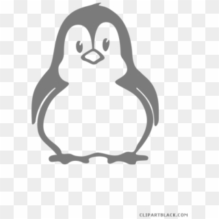 Clip Free Stock Black And White Animal Free Images - Penguin Cartoon Black And White - Png Download
