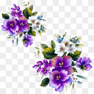Floral Design Flower Purple - Png Flower Pattern Purple Clipart