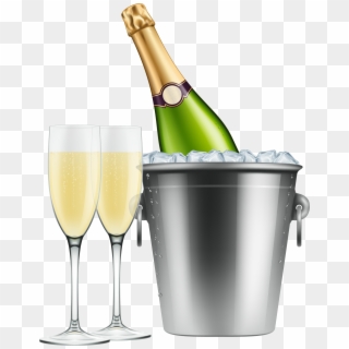Champagne In Ice And Glasses Png Clip Art Image Transparent Png