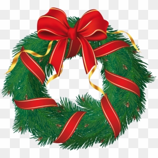 Wreath Christmas Clipart - Clip Art Christmas Wreath - Png Download