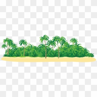 Summer Tropical Island With Palm Trees Png Clip Art - Island Png Transparent Png