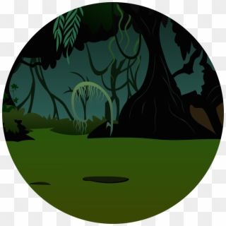 Image Library Library Vector Jungle Circle - Circle Forest Cartoon Clipart