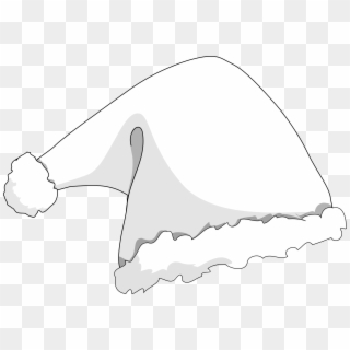 Santa Hat Coloring Picture With Elf Clipart Holiday - Christmas Hat White Png Transparent Png