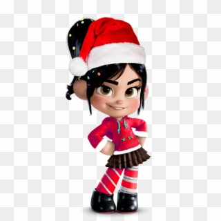 Vanellope In A Christmas Casual With Santa Hat - Vanellope Sugar Rush Racers Clipart