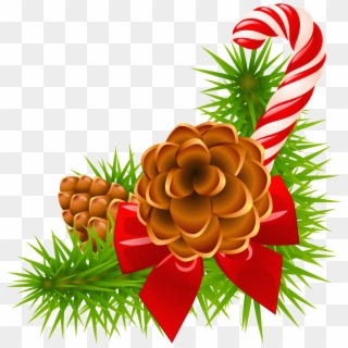 Border Vector Free Download Techflourish Pine Branch - Christmas Pine Cone Clip Art - Png Download