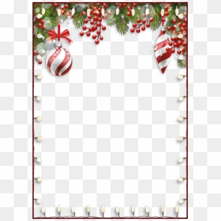Christmas Stationary Borders - Transparent Christmas Page Border Clipart