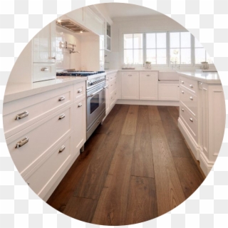 Inspiration - Kitchen-floor - Medium Wood Floors With White Cabinets Clipart