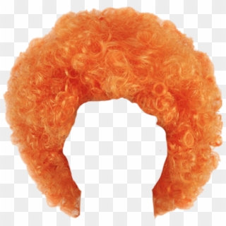 Wig Orange Curly - Peluca Naranja Png Clipart