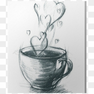 Drawn Coffee Heart Steam - Asking Someone Out Poem Clipart