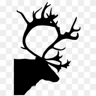 Christmas Silhouettes Clip Art Freeuse - Reindeer Head Silhouette - Png Download