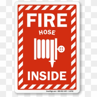 Fire Hose Sign - Fire Hose Inside Sign Clipart