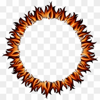 Fire Flames Ring Round Circle Circles Frame Border - Circle Clipart