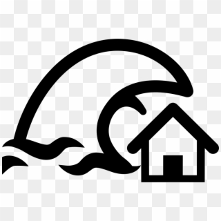 Tsunami Insurance Symbol Of A Home And A Big Ocean - Transparent Tsunami Logo Clipart