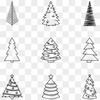 Christmas Trees Line Craft - Christmas Tree Icon Png Clipart