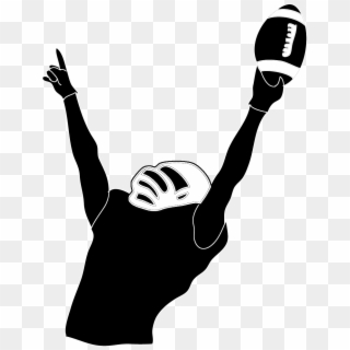 Victory Football Player - Football Player Silhouette Png Clipart