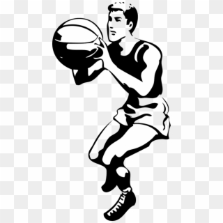 500 X 920 5 0 - Basketball Player Clipart Black And White - Png Download