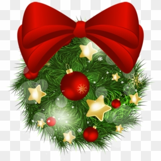 Transparent Christmas Pine Ball With Red Bow Png Picture - Transparent Background Christmas Ornament Clipart