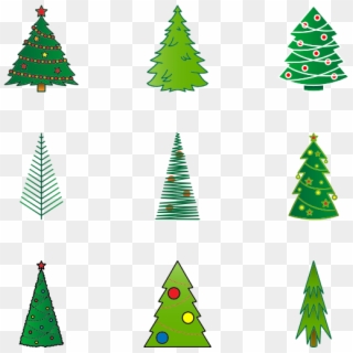 Linear Christmas Trees - Christmas Tree Icon Png Clipart