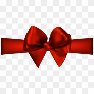 Red Ribbon With Bow Png Clip Art - Transparent Background Red Bow Transparent