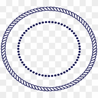 Round Blue Circle Clip Art Clipart - Vector Rope Circle Border - Png Download
