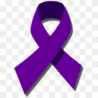 Purple Ribbon For Cancer - Domestic Violence Ribbon Clipart