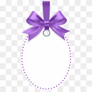 Free Png Download Label With Purple Bow Template Png - Purple Label Png Clipart
