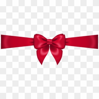 Red Bow Transparent Clip Art Image - Red Bow Transparent Background - Png Download