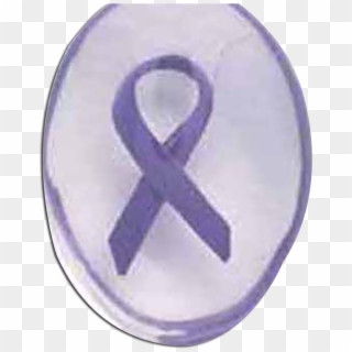 Worry Stone Awareness Purple Ribbon Key Ring - Emblem Clipart