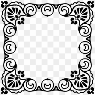 Borders And Frames Picture Frames Line Art Ornament - 花边 矢量 图 Clipart
