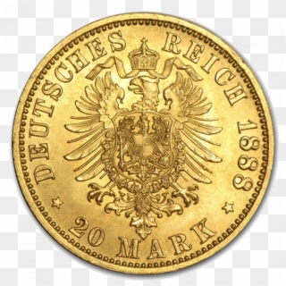 10 Mark Emperor Friedrich Iii Prussia Gold Coin - Moneda Dorada Png Clipart