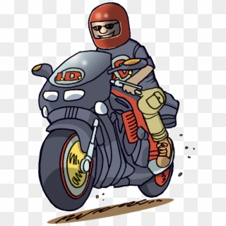 Tires Clipart Motorbike - Riding A Motorcycle Clipart - Png Download
