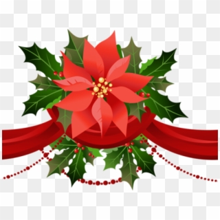 Poinsettia Clipart Shradhanjali - Christmas Border - Png Download