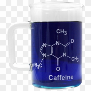 400ml Caffeine Molecule Glass Beaker Mug W/handle - Coffee Cup Clipart