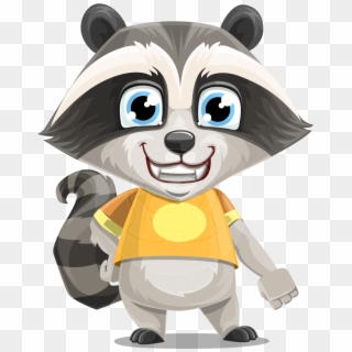Baby Raccoon Cartoon Vector Character Aka Roony - Raccoon Cartoon Character Clipart