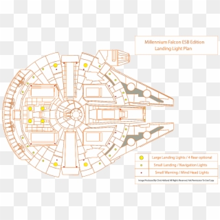 In The Lighting Set There Are 5 Different Sets Of Lights - Millennium Falcon Caution Lights Clipart